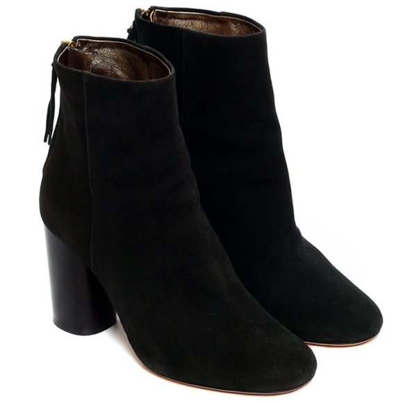ISABEL MARANT GARETT black suede block-heel ankle boots $940 - Picture 2 of 5